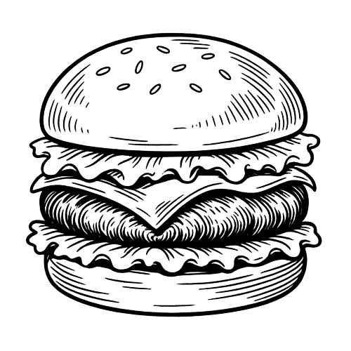 ハンバーガーイラスト